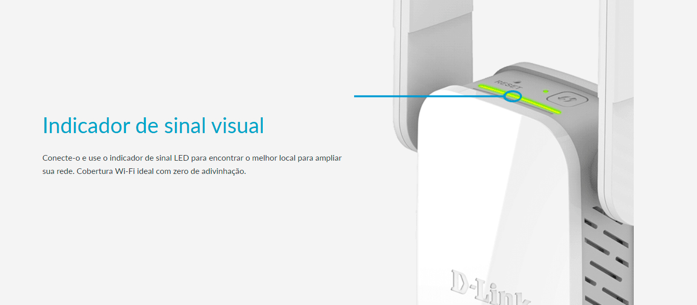 Repetidor Wi-Fi D-Link AC750 750Mbps Dual Band 2 Antenas - DAP-1530